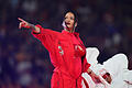 Super Bowl LVII - Philadelphia Eagles - Kansas Cit       -  Zumindest zu erahnen: Rihanna mit Babybauch in der Halbzeitshow des Super Bowl.