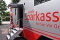 Mobile Sparkasse       -  Mobile Geschäftsstelle: Sparkassenbus auf einem Parkplatz in Gerlenhofen, einem Stadtteil von Neu-Ulm.