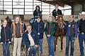 Inmitten zufriedener Lehrgangs-Teilnehmer: Auf der La Mesa Ranch in Kirchschönbach bot Ute Wilhelm (Mitte, Fünfte von rechts) erstmals ein Trainingscamp im Para Reining, einer Art Westernreiten, an. Reitsport-Freunde aus ganz Deutschland nahmen daran teil.