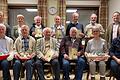 Im Bild: 50-, 60-, 70-jährige Mitgliedschaft und besondere Ehrungen, stehend von links: Manuel Hochrein (3. Vorsitzender), Susanne Breitenbach (2. Vorsitzende), Otto Katzenberger, Dieter Rettner, Ingbert Rettner, Siegbert Zeißner, Michael Grätz (1. Vorsitzender); sitzend von links: Leo Pfeuffer, Willibald Seufert, Walfried Pfeuffer, Erich Schmittfull, Hildegard Pfeuffer, Franz-Josef Popp.