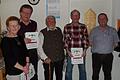 Ehrungen (50 Jahre Mitgliedschaft) beim Wanderverein Eichelsdorf: Christa Geiling (von links), Gerd Jäger, Walter Burkard, Werner Wiener und der Vorsitzende Claus Haßfurter.