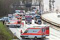 Die A3 zwischen Wertheim und Helmstadt (Lkr. Würzburg) war nach einem Autounfall bis in die Nacht gesperrt.