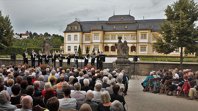 Sie begeisterten im Veitshöchheimer Hofgarten: Das Blechbläser-Ensemble 10forBrass