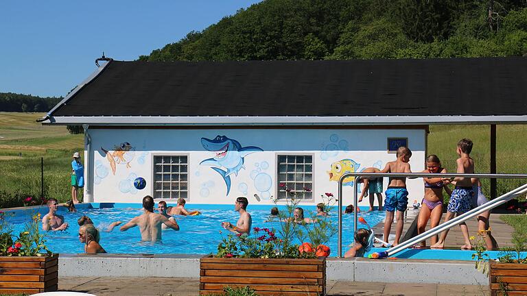 Das Freibad in der Schwimmbadstraße in Wargolshausen.