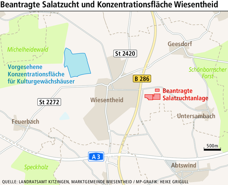 Protesterfolg? Keine niederländische Salatfabrik in Wiesentheid