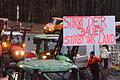 Die Kapazität des Parkplatzes am Kreuzberg war fast erschöpft, nachdem alle Fahrzeuge protestierender Bauern eingetroffen waren.