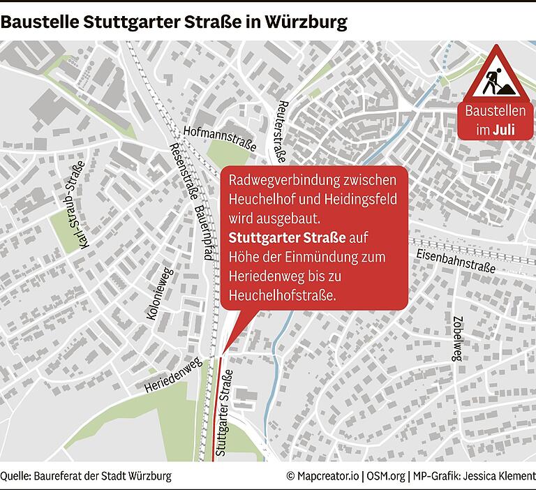Baustellen, Sperrungen und Umleitungen im Juli 2024: Hier müssen Autofahrer in Würzburg mit Staus rechnen
