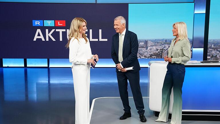 RTL-Nachrichtenduo Kloeppel und von der Groeben gehen       -  Während der Abendnachrichten überrascht Frauke Ludowig die beiden Moderatoren Peter Kloeppel und Ulrike von der Groeben in ihrer letzten &bdquo;RTL Aktuell&rdquo;-Ausgabe.