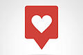 Social Media Button       -  Social Media Button mit Herz