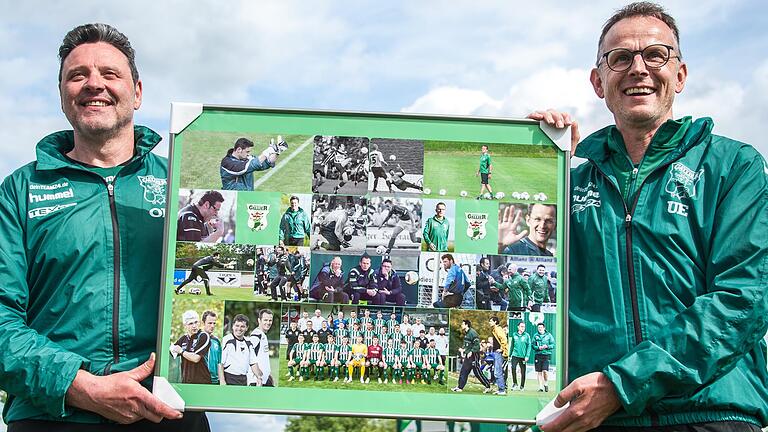 Otto Dietz (links) und Udo Eckert (rechts) wurden nach knapp 30 Jahren beim TSV Großbardorf gebührend verabschiedet. Otto Dietz (links) und Udo Eckert (rechts) wurden nach knapp 30 Jahren beim TSV Großbardorf gebührend verabschiedet.