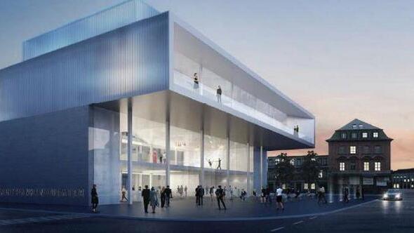Laut „Masterplan“ wird auf das Foyer des Mainfranken Theaters eine weitere Spielstätte gesetzt (Studie von Jörg Friedrich). Laut „Masterplan“ wird auf das Foyer des Mainfranken Theaters eine weitere Spielstätte gesetzt (Studie von Jörg Friedrich).