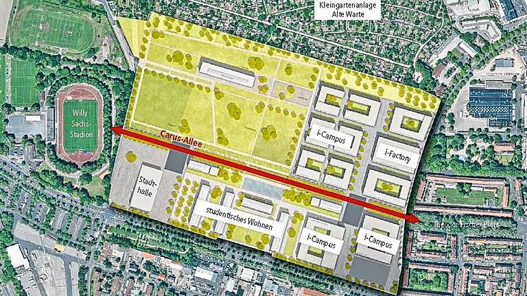 Viel Geld für die „Carus-Allee“: Die Achse zwischen Theodor-Fischer-Platz und Stadion bezuschusst der Bund mit vier Millionen Euro. Viel Geld für die „Carus-Allee“: Die Achse zwischen Theodor-Fischer-Platz und Stadion bezuschusst der Bund mit vier Millionen Euro.