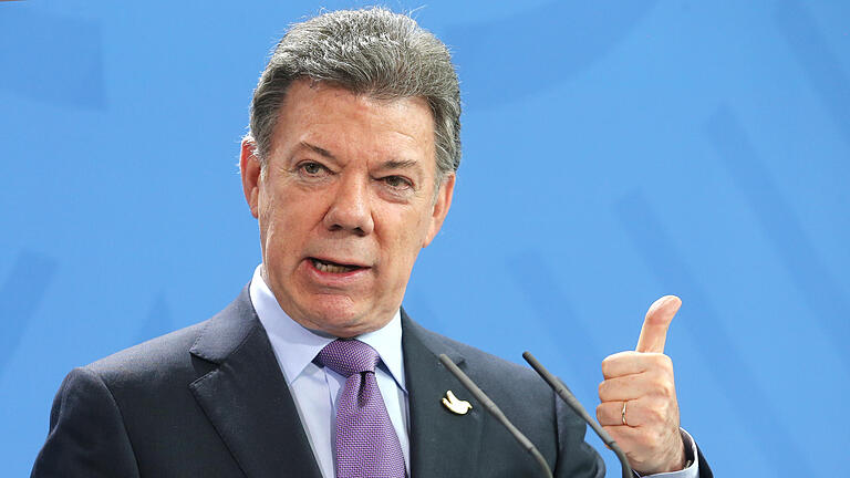 Kolumbiens Präsident Juan Manuel Santos       -  2016: Der kolumbianische Präsident Juan Manuel Santos gewinnt den Friedensnobelpreis.