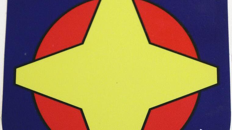 Das Logo der Notfallseelsorge: Der rote Kreis steht für die Welt mit all ihren Nöten, das Kreuz ist Zeichen des Sieges über den Tod und der Stern Zeichen der Hoffnung.