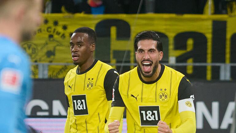 Borussia Dortmund - RB Leipzig       -  Pure Erleichterung bei BVB-Kapitän Emre Can.