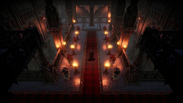 Screenshot vom Gameplay von „V Rising” - „V Rising” lässt Spielerinnern und Spieler ihr eigenes Vampir-Imperium errichten. Screenshot vom Gameplay von „V Rising” - „V Rising” lässt Spielerinnern und Spieler ihr eigenes Vampir-Imperium errichten.