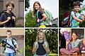 Sie alle starten mit Schulbeginn in ein neues Kapitel (links oben, von links nach rechts): Leopold (10), Henni (9), Levi (6). Unten (von links nach rechts): Johann (6), Ella (11) und Mathilda (6).
