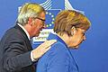 Suchen eine gemeinsame Linie: EU-Kommissionspräsident Jean-Claude Juncker und Bundeskanzlerin Angela Merkel.