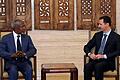 Annan und Assad       -  Erneutes Treffen in Damaskus: Der UN-Sondergesandte Kofi Annan und Syriens Präsident Assad. Foto: Sana