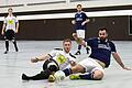 Hallenfußball am Boden: Spieler der DJK Salz/Mühlbach und der SG Brendlorenzen/Windshausen trafen im vergangenen Jahr in Bad Neustadt aufeinander.