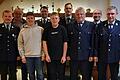 Auf dem Foto KDT Frank Eckert (40 Jahre), Bürgermeister Friedolin Link, Benjamin Orf (Neuaufnahme), stellv. KDT Sebastian Orf, Rene Reinhart (Neuaufnahme), Vorsitzender Johannes Rothaug, Rüdiger Herbert (40 Jahre), KBM Manfred Wawretschka, Christoph Büchs (40 Jahre), auf dem Bild fehlt Werner Tradt (40Jahre).