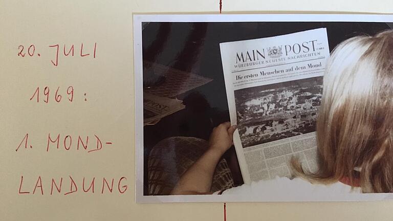 So berichtet die Main-Post über die Mondladung von Apollo 11. Stefanie Müller aus Ulm schickte uns dieses Bild aus dem Fotoalbum ihrer Mutter Dagmar Farrenkopf. So berichtet die Main-Post über die Mondladung von Apollo 11. Stefanie Müller aus Ulm schickte uns dieses Bild aus dem Fotoalbum ihrer Mutter Dagmar Farrenkopf.
