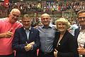 Landräte beim TSV Bad Königshofen: TSV-Manager Andy Albert (von links) mit Klaus-Peter Söllner, Wilhelm Schleicher mit Gattin Larissa und Hans-Peter Suckfüll.