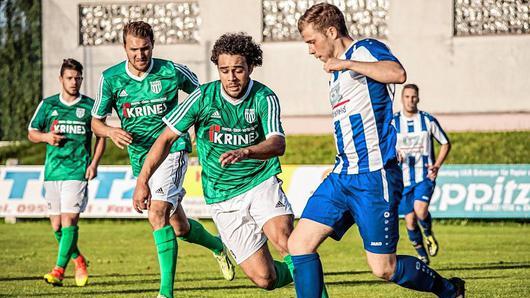Noch am Mittwoch behielten Tevin McCullough (links) und der FC Sand im Test gegen den Bezirksligisten SV-DJK Oberschwarzach mit 2:0 die Oberhand. Richtig ernst wird es am Samstag, wenn der Bayernligist in der Qualifikationsrunde zum Verbandspokal nach Kitzingen muss.
