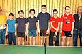 Mittelschule Ebern: von Null auf Hundert       -  Nach langen Jahren ohne Tischtennis im Schulsport, feierte die Sportart nun ein glänzendes Comeback. Die Mittelschule Ebern mit ihrem Betreuer Manfred Michel ist auf Anhieb bis in das Nordbayerische Qualifikationsturnier vorgestoßen. Nachdem die Jungen im Bezirksfinale der Wettkampfklasse III/2 über die unterfränkische Konkurrenz gesiegt hatten, stand nun die Nordbayerische Meisterschaft in Ebern an. Auch hier setzten sich die sechs Schüler der Mittelschulde Ebern durch und haben sich damit für das bayerische Landesfinale qualifiziert. Unser Bild zeigt die erfolgreiche Mannschaft mit  Betreuer Manfred Michel (links) sowie Fritz Hahn vom Arbeitskreis Sport in Schule und Verein im Landkreis Haßberge.