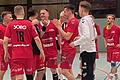 Erleichterung nach dem geschafften Klassenerhalt nach dem letzten Saisonspiel in Coburg: Die Handballer des TSV Lohr spielen ein weiteres Jahr in der Bayernliga.