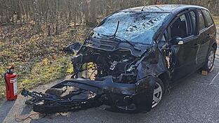 Verkehrsunfall zwischen Schwanfeld und Obereisenheim.
