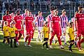 Es ist angerichtet: Der TSV Aubstadt empfängt die Würzburger Kickers zum Unterfranken-Derby. Hier ein Foto aus dem Hinspiel, in dem sich die beiden Mannschaften mit einem 1:1-Unentschieden trennten.