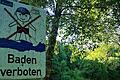 Baden ist in der Fränkischen Saale im Stadtgebiet von Bad Kissingen verboten.       -  Baden ist in der Fränkischen Saale im Stadtgebiet von Bad Kissingen verboten.