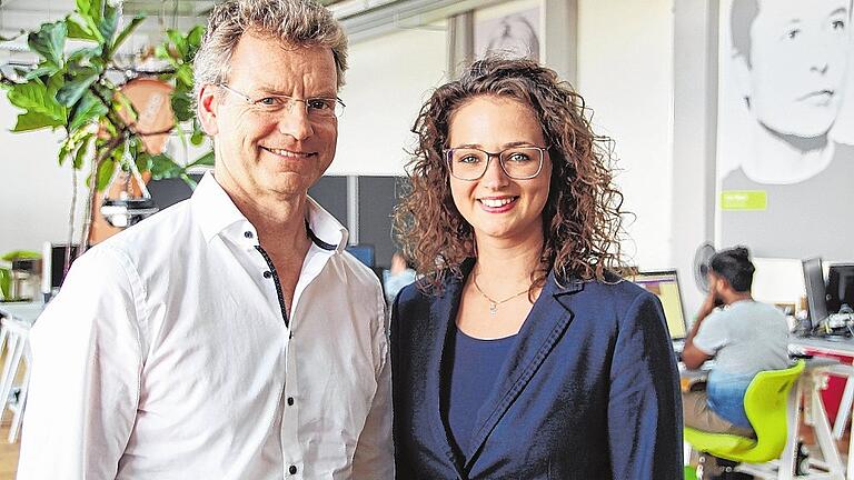 Carsten Rudolph und Thyra Andersen von BayStartUp. Carsten Rudolph und Thyra Andersen von BayStartUp.