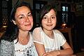 Anna Bilogolovko (11) aus der Ukraine, hier mit ihrer Mutter Irina, macht Schachspielen Spaß, sie fand Trainingsmöglichkeiten beim SC Bad Königshofen.