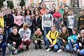 Gruppenbild der Schüler aus Gemünden und Burgsinn im tschechischen Litomy&scaron;l.
