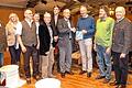 Gemeinsam wollen sie die Bio-Produktion steigern: (von links) Bio-Berater Bernhard Schwab, Barbara Landgraf, Dachmarke Rhön, Gastwirt Claus Vorndran, die Biolandwirt Michael Derleth und Hans Schöneberg, Projektmanager Kai Schmidt, Peter Will vom AELF, Felix zu Löwenstein, Biobauer Karl-Heinrich Weber, Landrat Thomas Habermann.