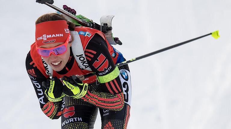 Laura Dahlmeier       -  Laura Dahlmeier absolvierte locker und konzentriert ihr Pensum beim Training. Foto: Sven Hoppe
