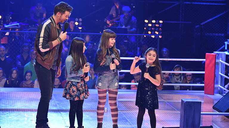 Kayla, Sienna und die Kreuzwertheimerin Anisa (von links) versuchten die Jury bei der Sendung 'The Voice Kids' als Spice Girls zu begeistern. Kayla, Sienna und die Kreuzwertheimerin Anisa (von links) versuchten die Jury bei der Sendung 'The Voice Kids' als Spice Girls zu begeistern.