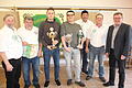 Vereinspokalsieger, Vorstand und Ehrenmitglied (von links): Rainer Horn, Manfred Hartung, Julian Wahnschaffe, Sebastian Hipp, Norbert Lutz, Stefan Obert und Günther Metz.