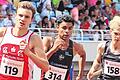 Rhys Daniel Bishop (links) vom SC Ostheim rannte bei den bayerischen Meisterschaften in 1:53,21 Minuten zu Bronze über die 800 Meter.