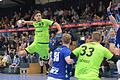 Dem Rimparer Rückraum um Benedikt Brielmeier (am Ball) fehlte es in Aue oft an Durchschlagskraft.&nbsp;