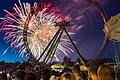 Der letzte Abend auf dem Schweinfurter Volksfest 2024. Das traditionelle Abschlussfeuerwerk wurde wie immer bewundert.