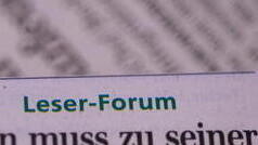 Leserforum - Leserbrief Symbolbild Leserforum Leserforum - Leserbrief Symbolbild Leserforum