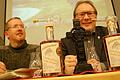 Pfarrer Thomas Eschenbacher (rechts) stieß mit seinen ersten Whisky-Exerzitien auf ein breites Interesse. Unterstützt wurde er von Nico Grundhöfer.&nbsp;