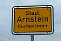 Das Ortsschild von Arnstein.