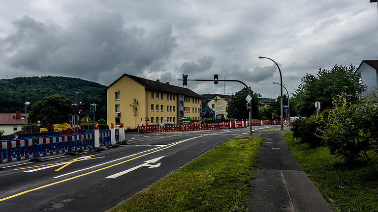 Nordring Bad Kissingen Neugestaltung       -  An der Kreuzung Nordring/Pfalzstraße wird der Verkehr ab 3. Juni von Bad Kissingen in Richtung Hausen über die Pfalzstraße und Am Steingraben zurück zum Nordring geleitet.