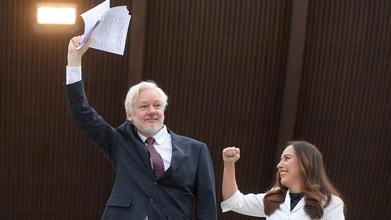 Wikileaks-Gründer Assange beim Europarat im Straßburg       -  Assange spricht erstmals öffentlich in Freiheit.