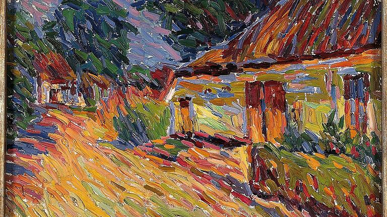 Teil der Ausstellung: Karl Schmidt-Rottluff, &bdquo;Straße im Norden&ldquo; (1906)