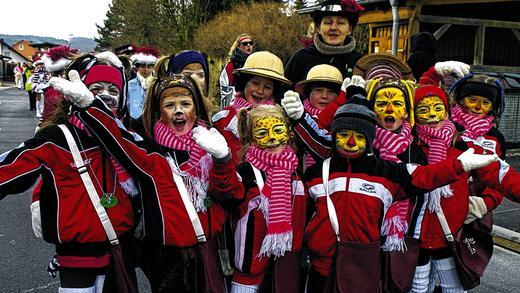 Kleine Schnagge: der Nachwuchs der Lengfurter Karnevalisten.